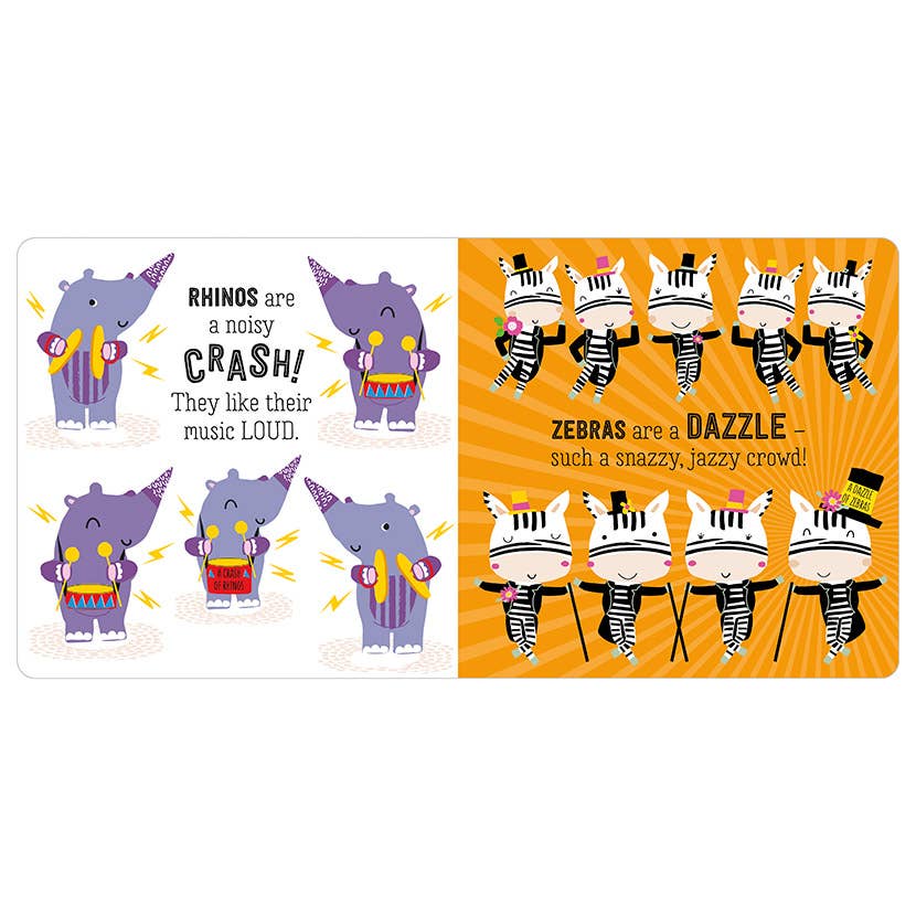 A Dazzle of Zebras Board Book - pages