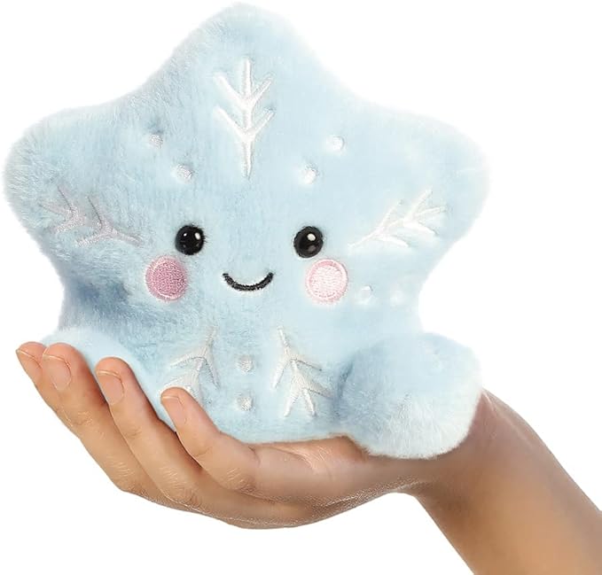 Aurora Palm Pals Frosty Snowflake Soft Toy in palm