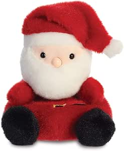 Aurora Palm Pals Christmas Santa Claus Soft Toy - front 
