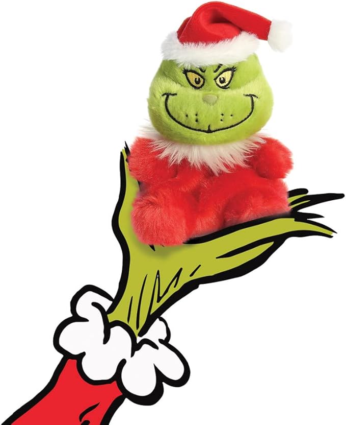 Aurora Palm Pals Dr Seuss Grinch Soft Toy - in Grinch hand