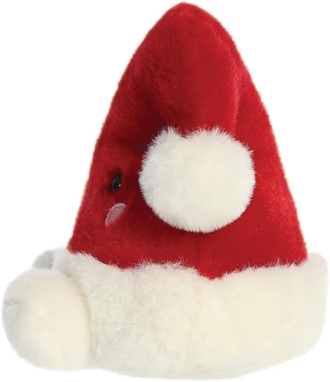 Aurora Palm Pals Santa Hat Soft Toy- Sold by Say It Baby Gifts - side
view