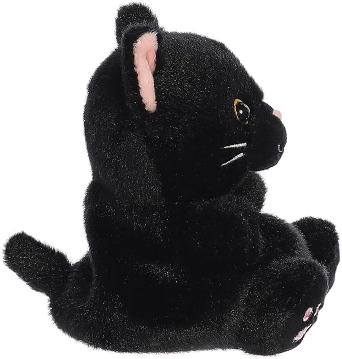 Aurora Palm Pals Twilight Black Cat Soft Toy. Sold by Say It Baby Gifts