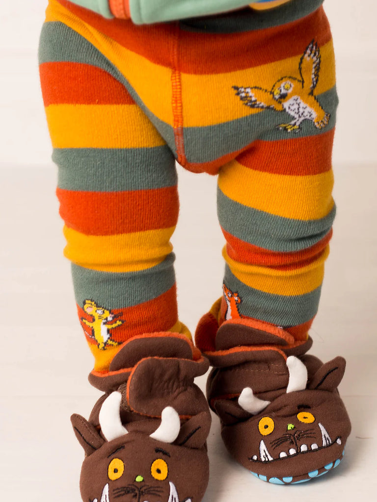 Blade & Rose Gruffalo Leggings - bold, bright and fun! These fab leggings are rustic tan, khaki green and mustard with a fun Gruffalo design.