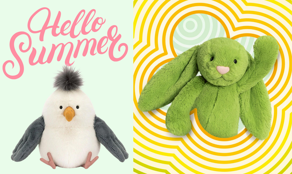 Hello Summer at Say It Baby Gifts. Shop our Jellycat soft toy - fast UK Wide delivery on all our baby gifts, toys and games