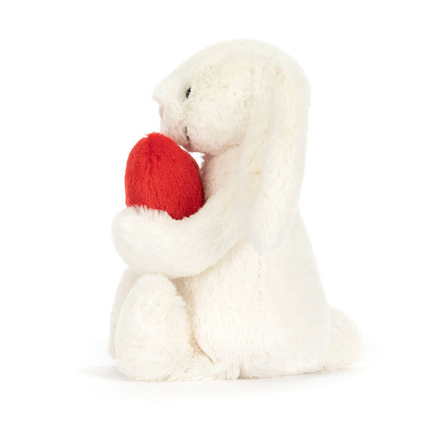 Jellycat Bashful Red Love Heart Bunny - Little BB6LOVEN - SIDE
