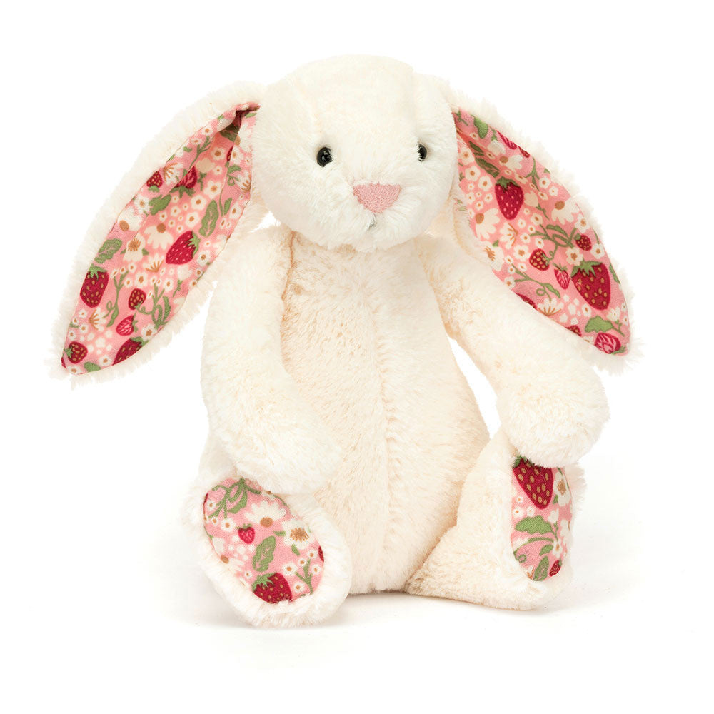 Jellycat Blossom Cream Bunny - Berry (Small) BPS6MS  - forward