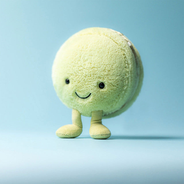 Jellycat Amuseable Max Macaron - Pistachio A6MACP - blue background