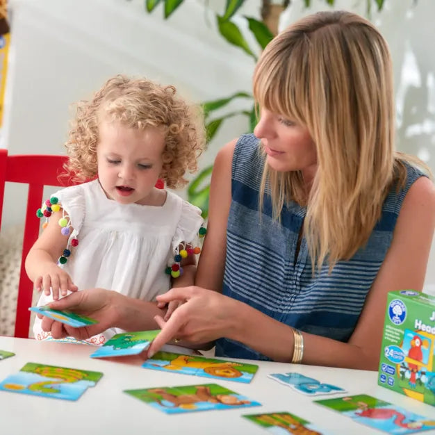 Orchard Toys Jungle Heads & Tails - mum and daughter playing