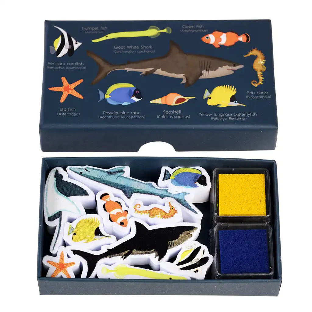 Rex London Set of Mini Stamps - Ocean Animals