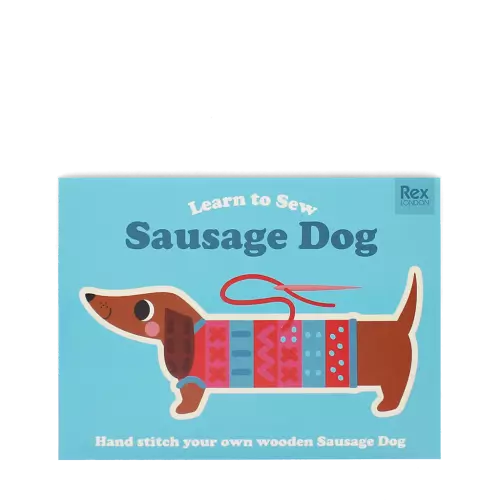 Rex London Learn To Sew Wooden Hand-Stitch Set - Sausage Dog