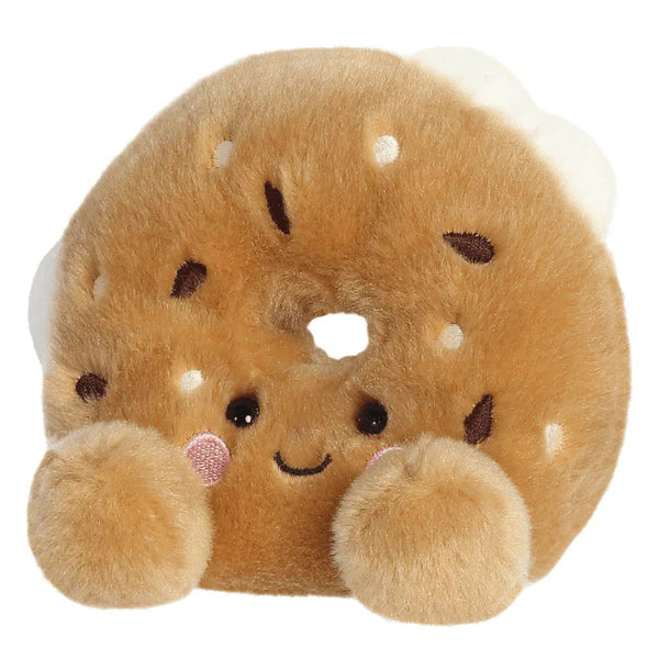 Aurora Palm Pal Everything Bagel Soft Toy - a gorgeous collectable little toy that will fit perfectly in your palm! side