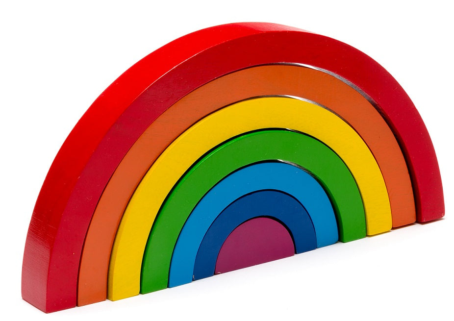 Best Years Colourful Fair Trade Wooden Rainbow Stacker Toy - a beautiful rainbow stacker toy.