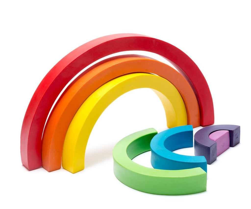 Best Years Pastel Fair Trade Wooden Rainbow Stacker Toy - a beautiful rainbow stacker toy - colourful