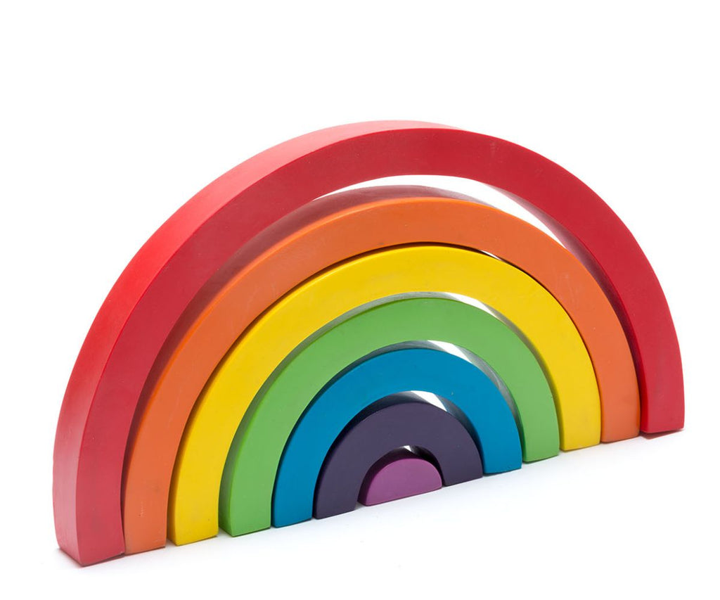 Best Years Pastel Fair Trade Wooden Rainbow Stacker Toy - a beautiful rainbow stacker toy.