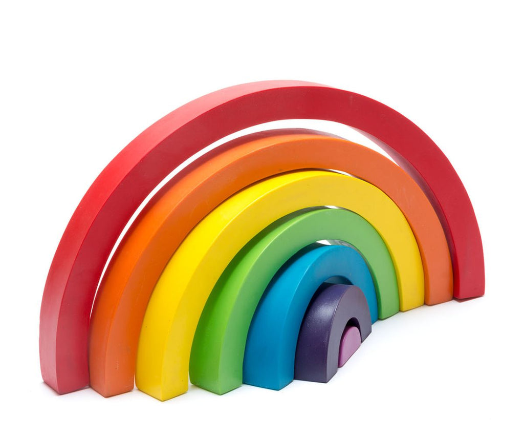 Best Years Pastel Fair Trade Wooden Rainbow Stacker Toy - a beautiful rainbow stacker toy. Playing