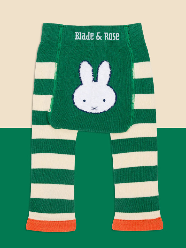 Blade & Rose Miffy Busy In The Veg Leggings - bold, bright and fun! These fab leggings are green, cream and orange with a fun Miffy design.