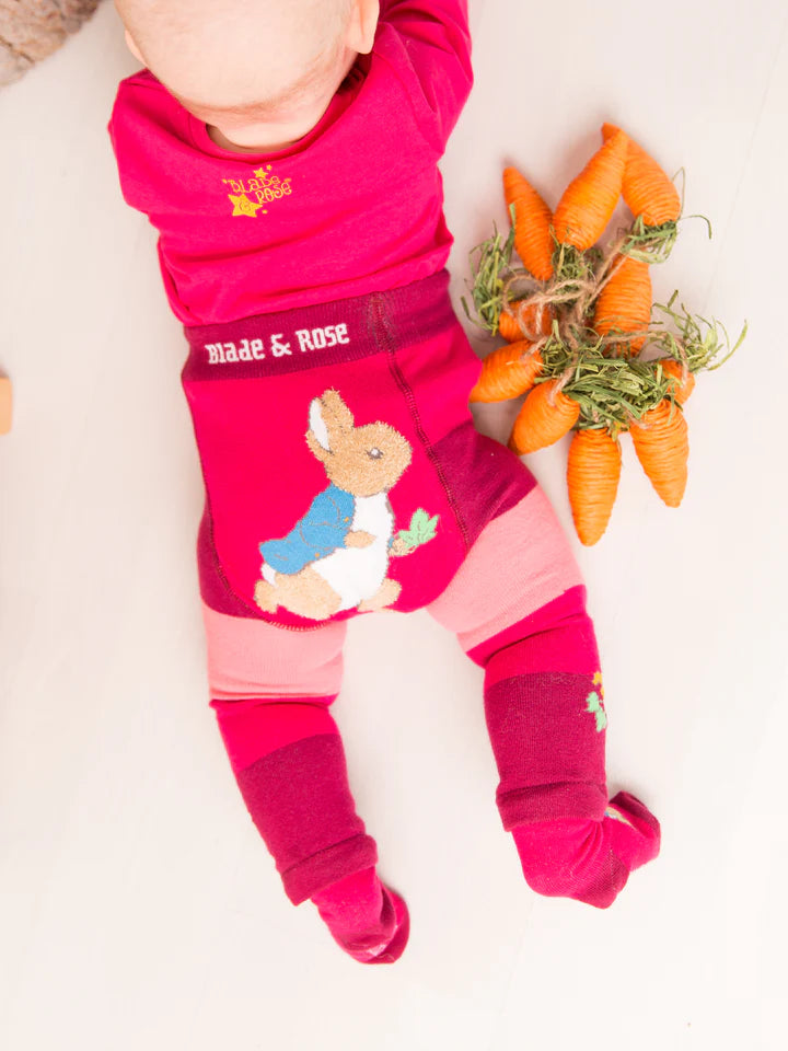 Blade & Rose Peter Rabbit Autumn Leaf Leggings - bold, bright and fun! Sold by Say It Baby Gifts