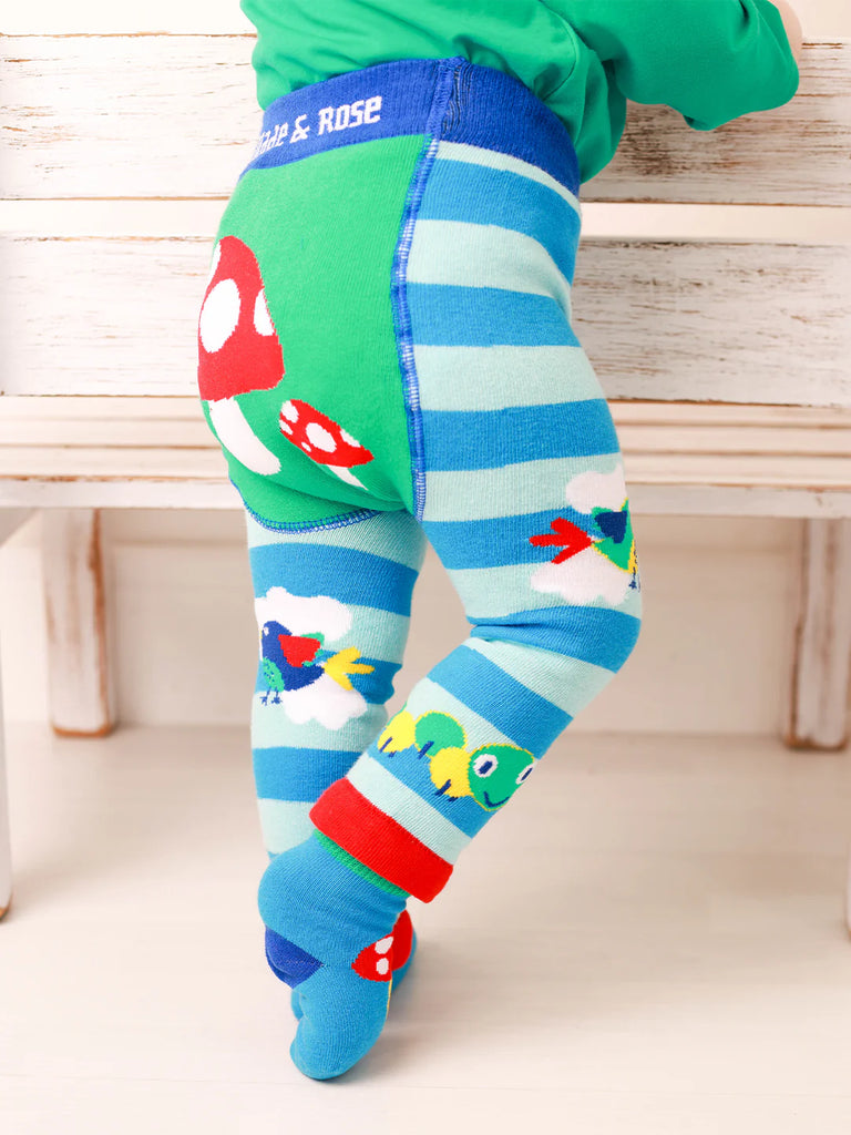 Blade and Rose Toadstool Leggings - blue multistripe with toadstool