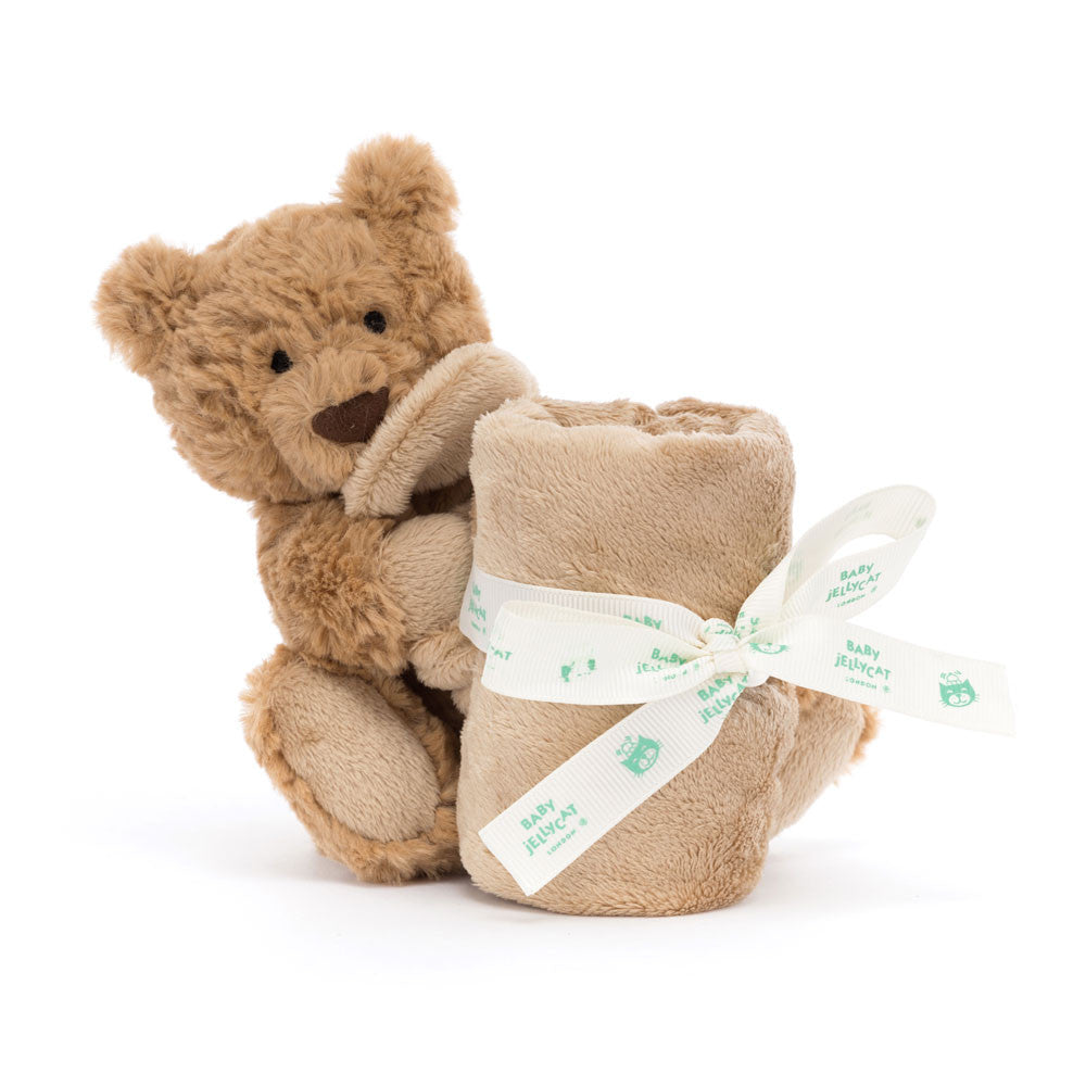 Jellycat Bartholomew Bear Soother STH4BAR. Sold by Say it Baby Gifts