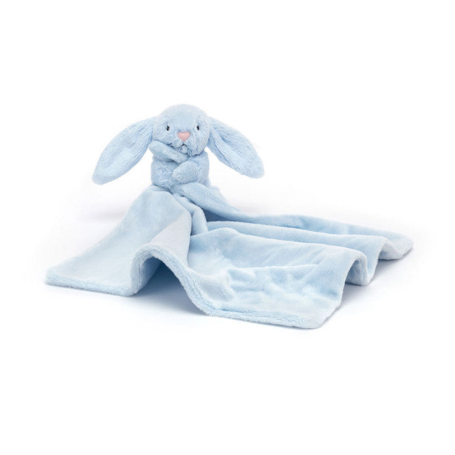 Jellycat Blue Bunny Soother - open