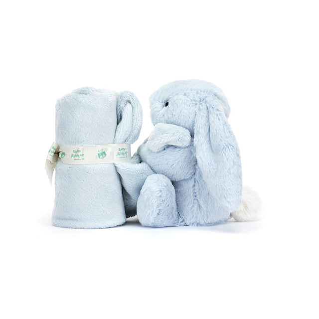 Jellycat Blue Bashful Bunny Soother - This cute soother blanket is a lovely comforter for baby to enjoy