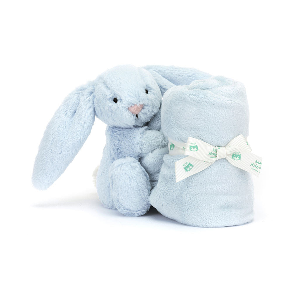 Jellycat Blue Bashful Bunny Soother - This cute soother blanket is a lovely comforter for baby to enjoy. STH4BB