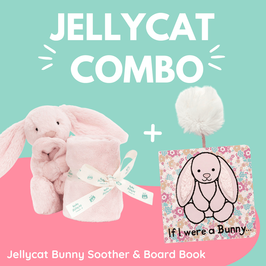 jellycat bunny combo gift - soother and matching if i were a bunny book