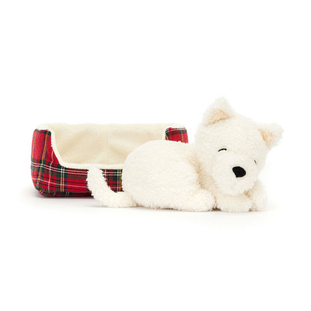 Jellycat Napping Nipper Westie NAP3NW Sold by Say It Baby Gifts