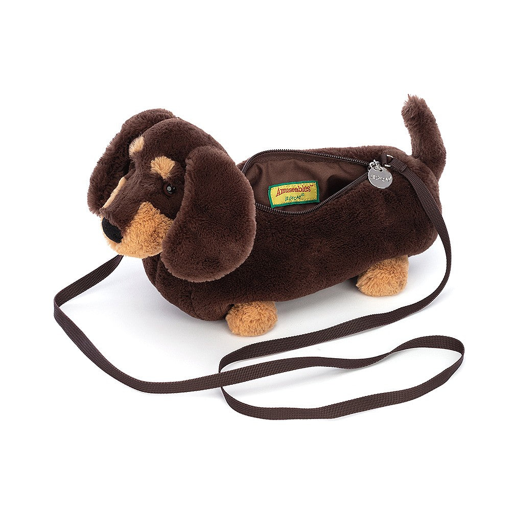 Jellycat Otto Sausage Dog Bag OT4BSD. Sold by Say It Baby Gifts