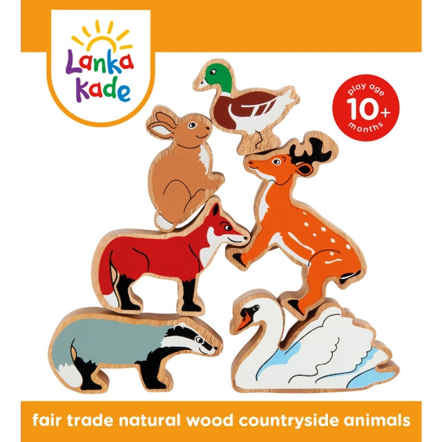 These fab Lanka Kade Countryside Animal Figures features a fox, rabbit, duck, badger, reindeer and swan. BOXED