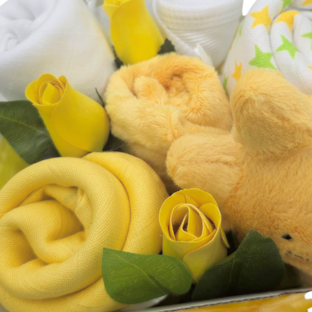 Limited Edition Jellycat Sunshine Baby Bouquet - handmade baby gift bouquet - closeup