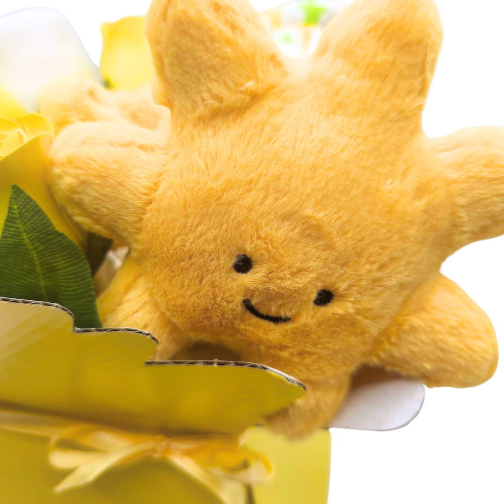 Limited Edition Jellycat Sunshine Baby Bouquet - handmade baby gift bouquet - sun comforter