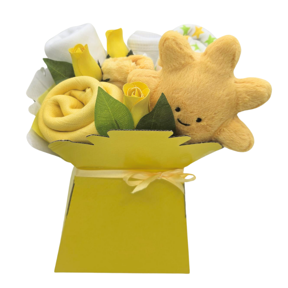 Limited Edition Jellycat Sunshine Baby Bouquet - handmade baby gift bouquet