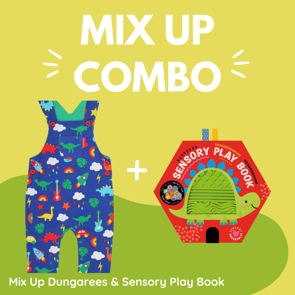 Mix Up Combo set dungarees and sensory book