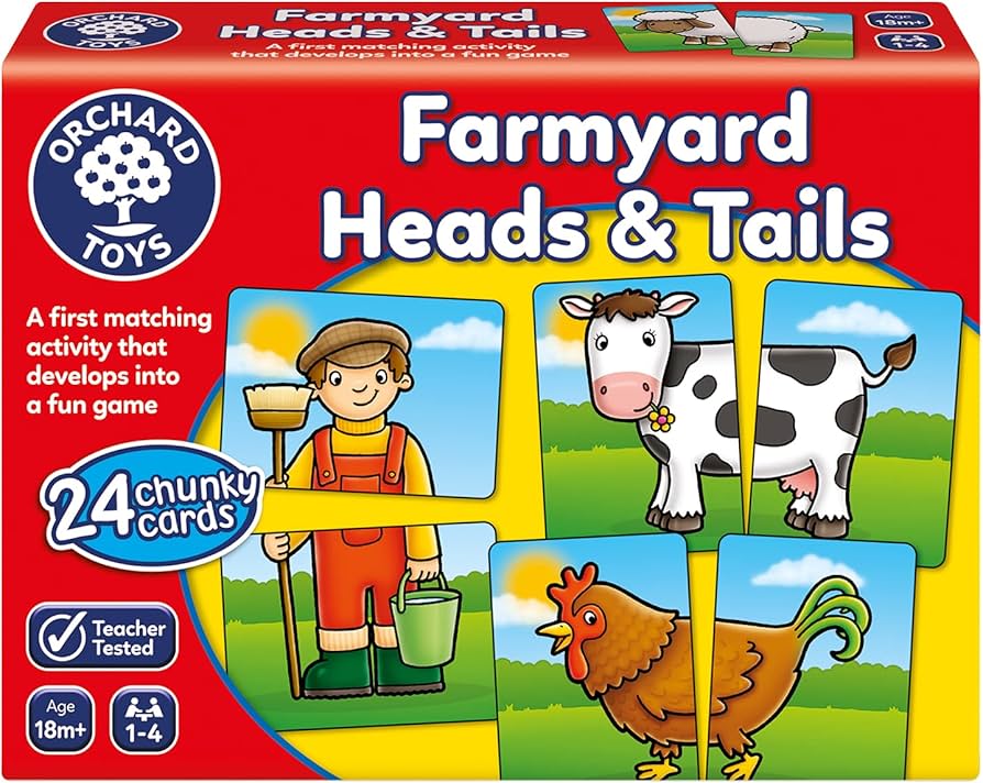 Orchard Toys Farmyard Heads & Tails - a first matching activity that develops into a fun game.