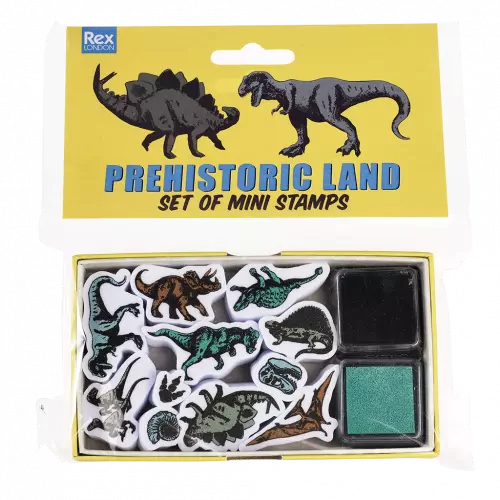 Rex London Set of Mini Stamps - Prehistoric Land