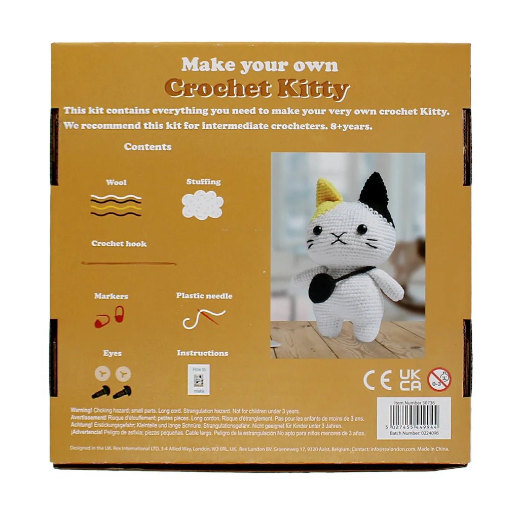 Rex London Make Your Own Crochet Animal Kit - Cat