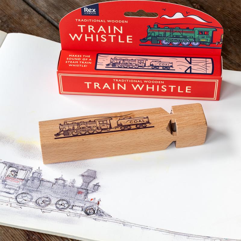Rex London Traditional Wooden Train Whistle