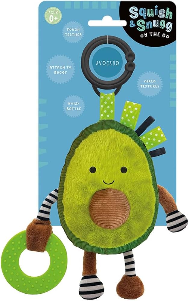 Squish and Snugg On The Go Avocado Activity Toy