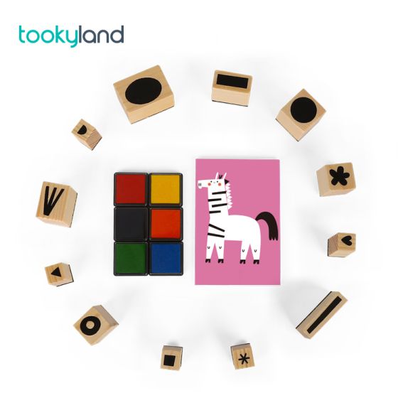 Get creative with Tooky Toy's stamp paint art set! Sold by Say It Baby Gifts