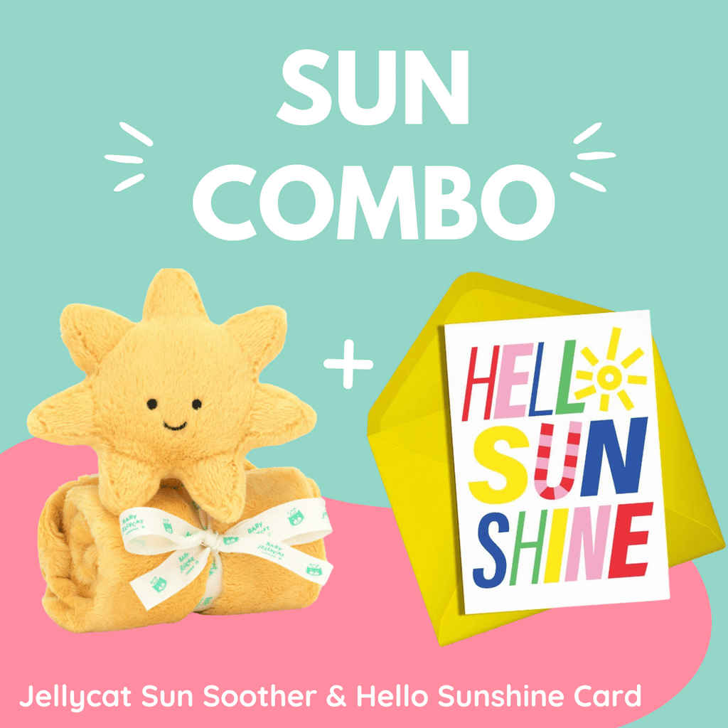 Jellycat Sun Combo - jellycat sun soother and colourful card