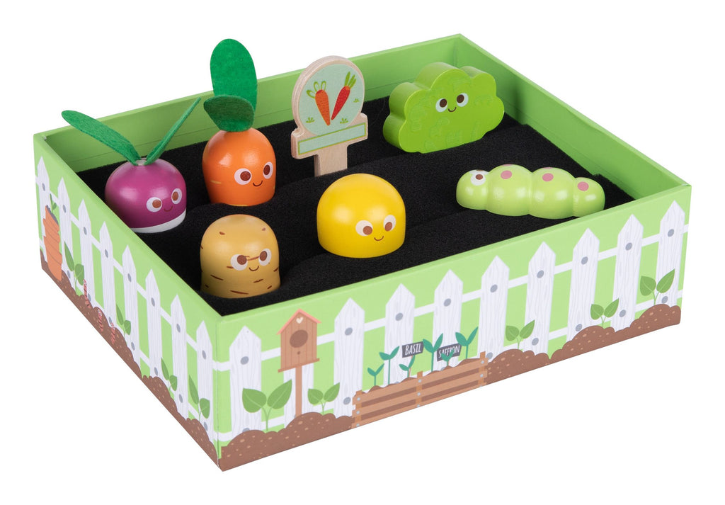 Tooky Toy My Little Garden  - a beautiful pretend play veggie garden packed full of wonderful wooden veggies and accessories, perfect for budding little gardeners! Sold by Say It Baby Gifts