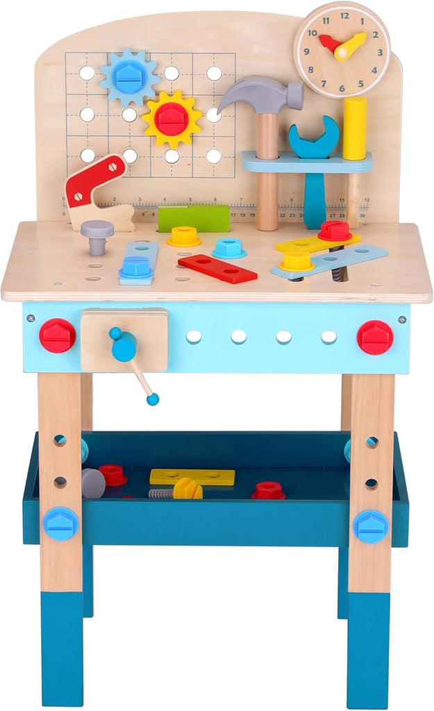 Tooky Toy Wooden Work Bench - a great hands-on activity bench for kids.  