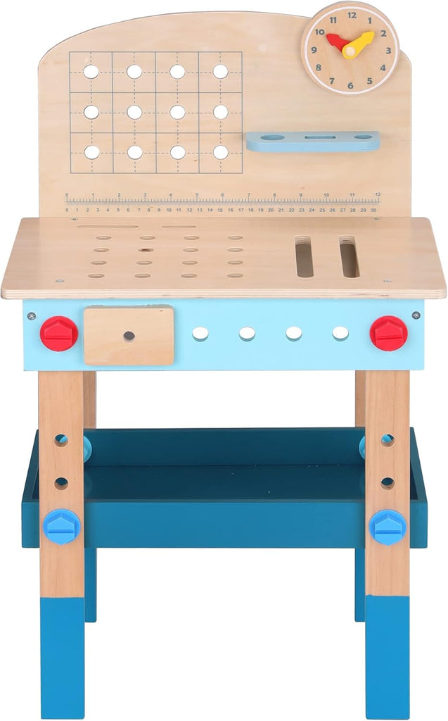 Tooky Toy Wooden Work Bench - a great hands-on activity bench for kids.  Sold by Say It Baby Gifts