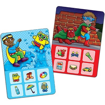 Orchard Toys Superhero Lotto Game. Say It Baby Gifts. The game features four different child superheroes, including one who can fly and one who can talk to animals. Children can get creative and have fun inventing superhero stories about the characters! 