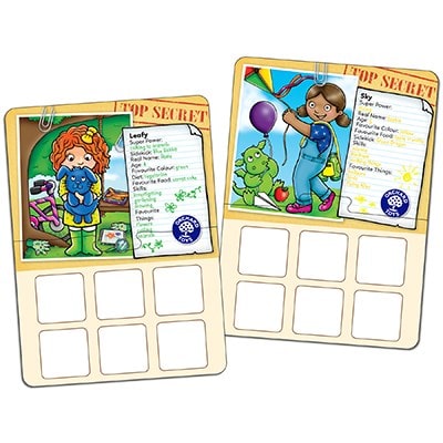 Orchard Toys Superhero Lotto Game. Say It Baby Gifts. Items on the tiles range from kites to umbrellas and can be used to encourage discussion about the different items.