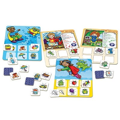 Orchard Toys Superhero Lotto Game. Say It Baby Gifts. A matching and memory game featuring superheroes with special powers. The game is played similarly to all our other lotto games...use your memory skills to match your superheroes' power tiles and complete your board!