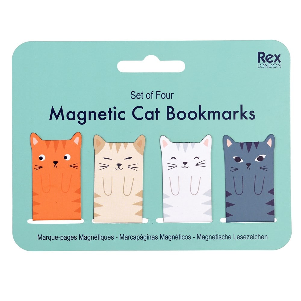 Rex London Magnetic Cat Bookmarks (Pack of 4)