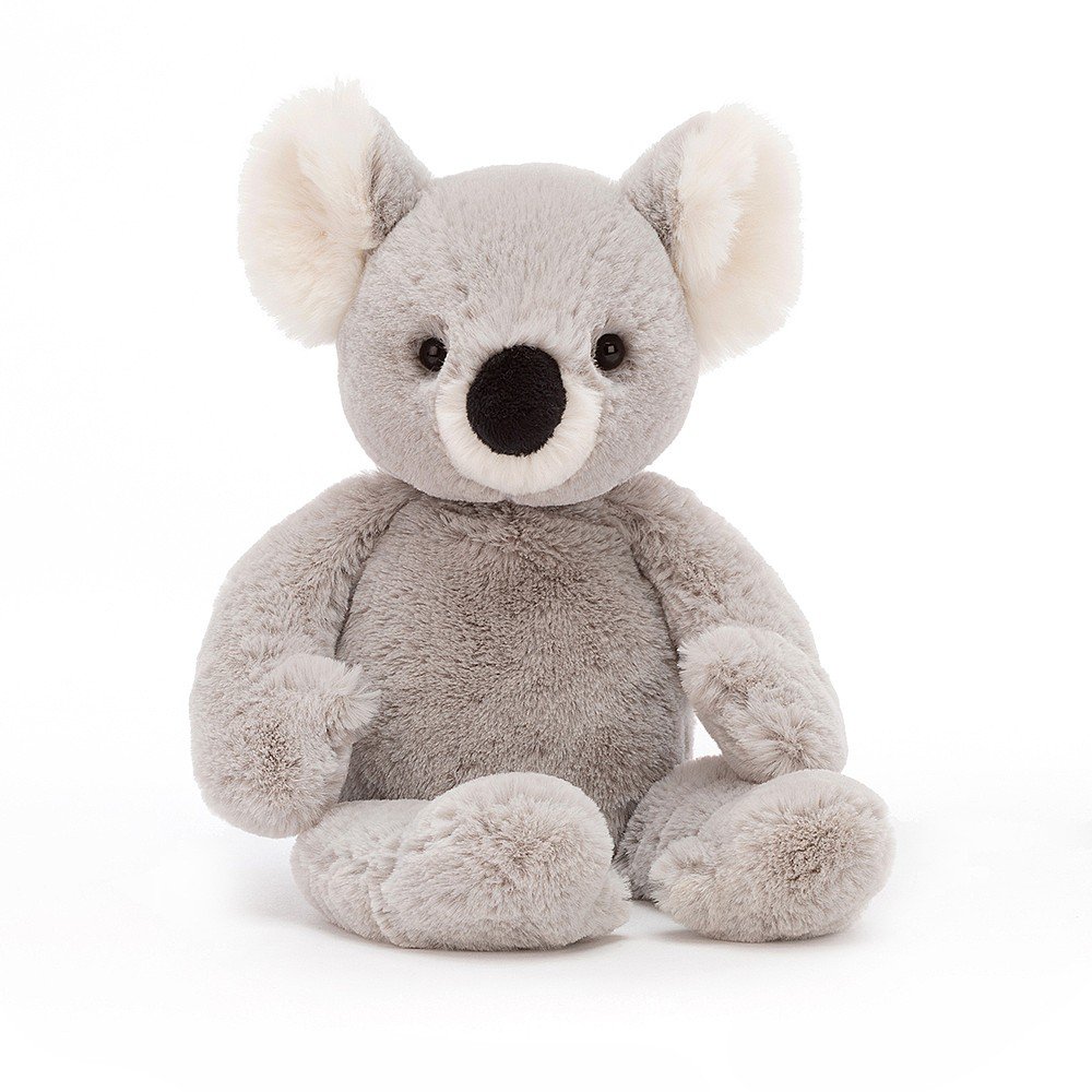 Jellycat Benji Koala is the cutest little dude with soft, silvery fur and a big licorice nose!