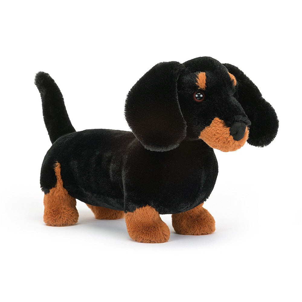 Jellycat Freddie Sausage Dog - Large. Sold by Say It Baby Gifts